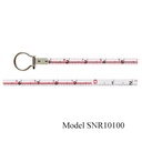 100 FT, UNITS: 1/10, 1/100, 2X NYLON COATED STEEL TAPE W/DEAD FOOT AND RING STAINLESS STEEL HOUSING