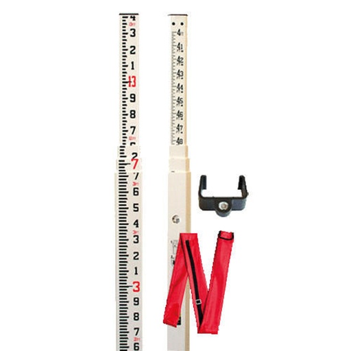 [344886] 13.4' Fiberglass Leveling Rod, 4 Sections, feet/inches