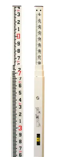 [347885] 25' Fiberglass Leveling Rod, 5 Sections, feet/10ths