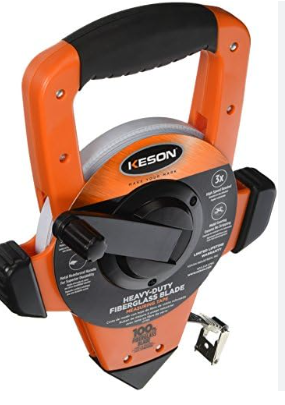 [OTR10200] 200 FT, UNITS: 1/10, 1/100, FIBERGLASS TAPE MEASURE WITH HOOK