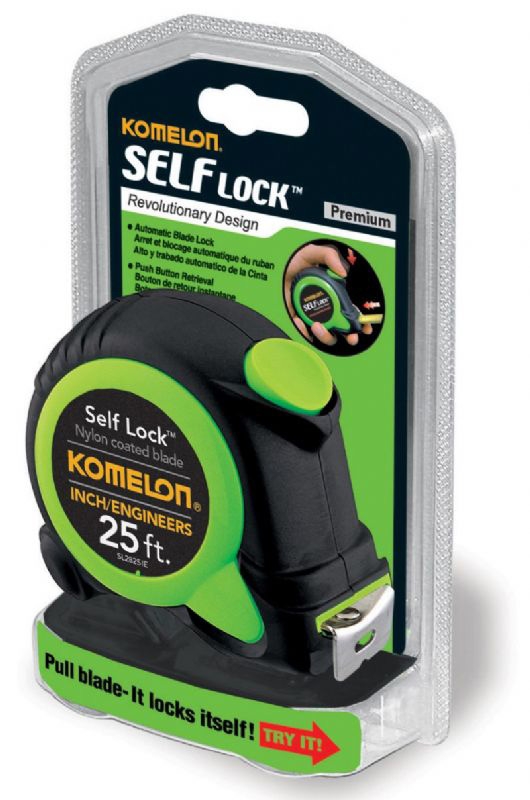 Komelon Self lock 25-ft Auto Lock Tape Measure in the Tape Measures  department at