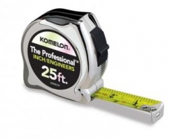 Pocket tape, Komelon, Professional Chrome Inch Engineer 25' X 1&quot;