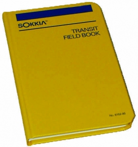 Sokkia Field Book 815200 Bound, Yellow Hard Cover, Single Book