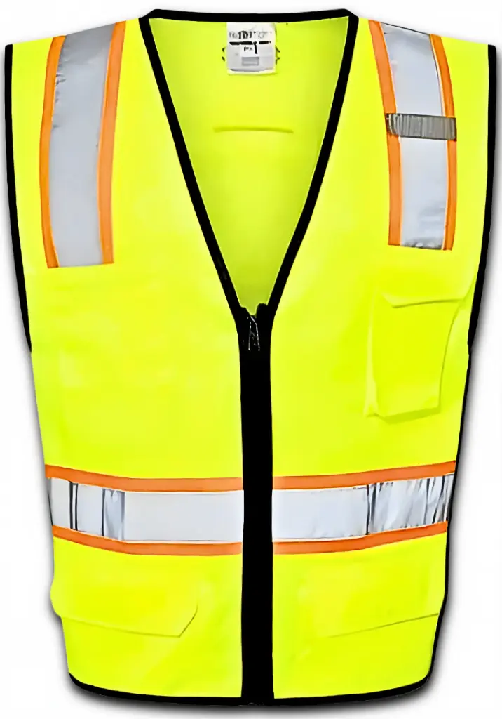 1580 Kishigo, Economy Vest W/ 6 Pockets, Lime
