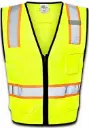 1580 Kishigo, Economy Vest W/ 6 Pockets, Lime