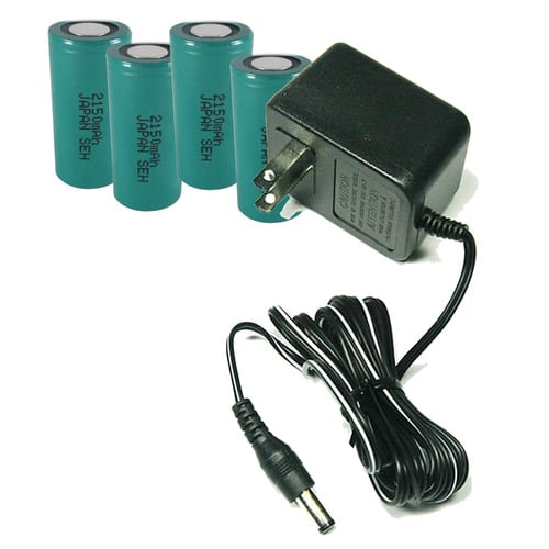 Smart Charger & Battery Kit with 4 C-Cell NiMh