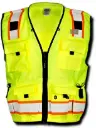 Kishigo S5000 Professional Surveyors Safety Vest - Yellow/Lime