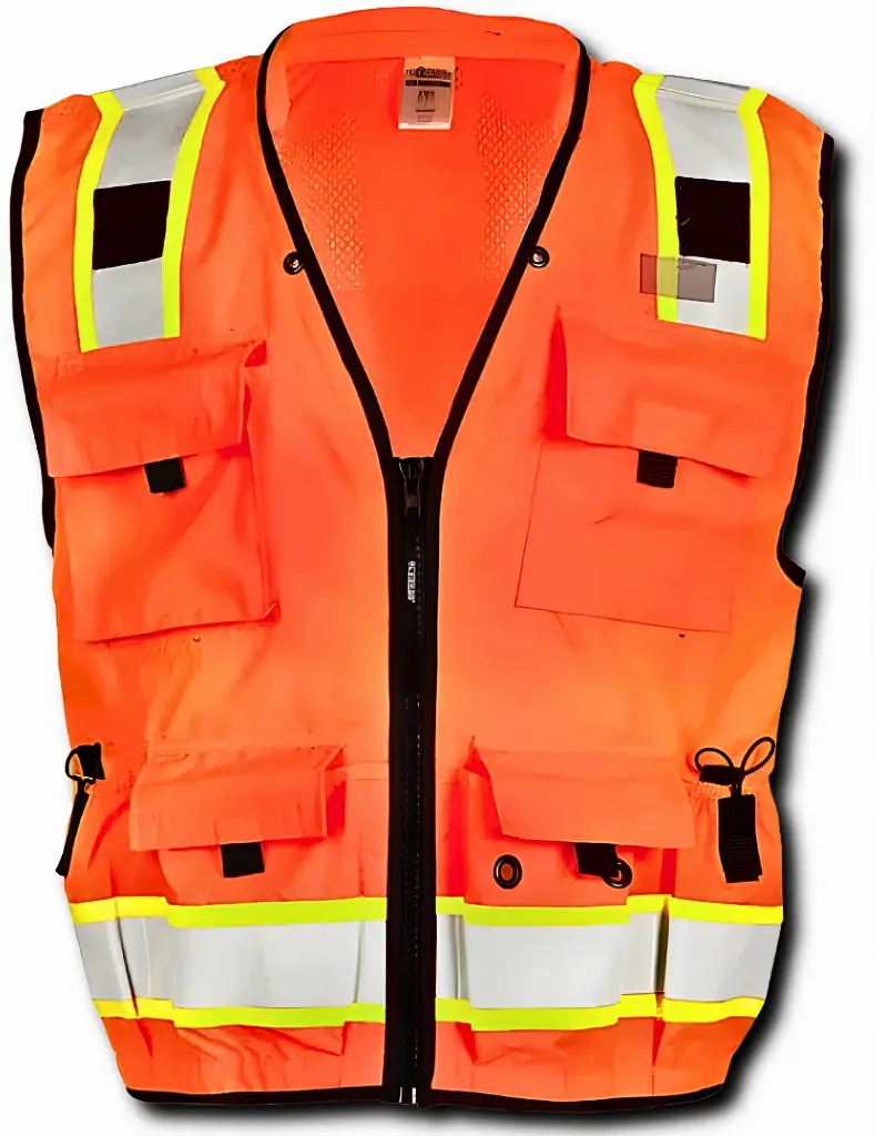 Kishigo S5001 Professional Surveyors Safety Vest - Orange