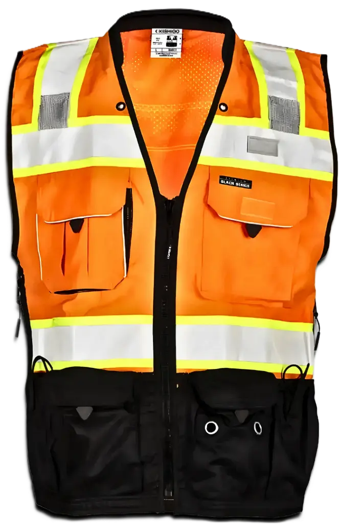 Kishigo S5003 Black Series Surveyor Safety Vest - Orange