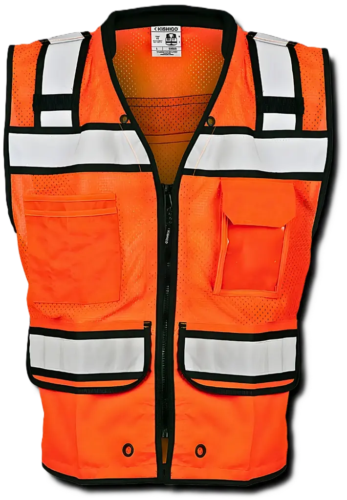 Kishigo S5005 High Performance Surveyors Safety Vest - Orange