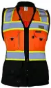 S5022 - Women's Heavy Duty Surveyors Vest, Flo Orange