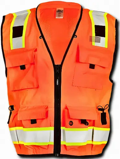Kishigo S5001 Professional Surveyors Safety Vest - Orange
