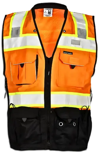 Kishigo S5003 Black Series Surveyor Safety Vest - Orange