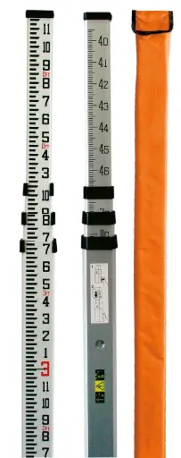 [344185-613] 13' Aluminum Leveling Rod feet/10ths