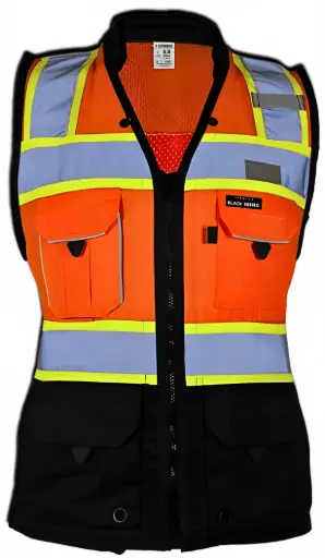 S5022 - Women's Heavy Duty Surveyors Vest, Flo Orange
