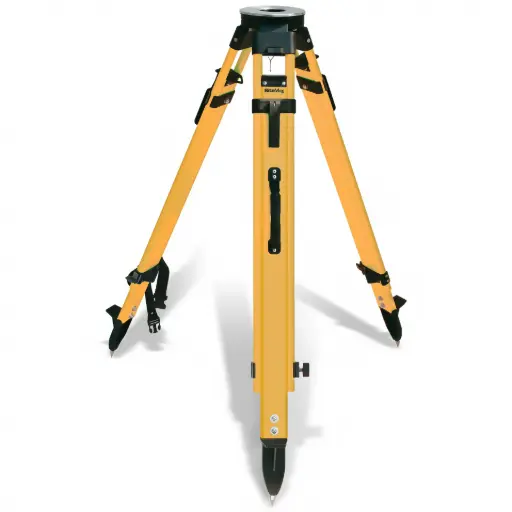 [01-HVFG20-DCB] SITEMAX Fiberglass Dual Clamp Tripod, Flo-Yellow