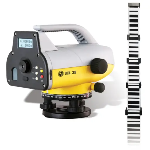 [25-SDL32] SDL-32 32 Power Digital Level, Includes Barcode Leveling Rod