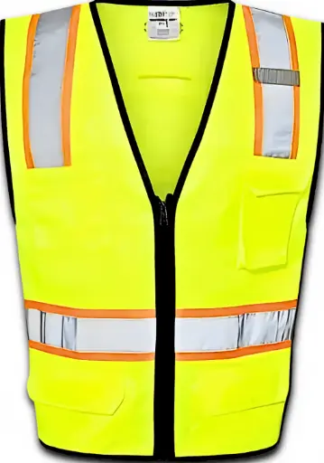 1580 Kishigo, Economy Vest W/ 6 Pockets, Lime
